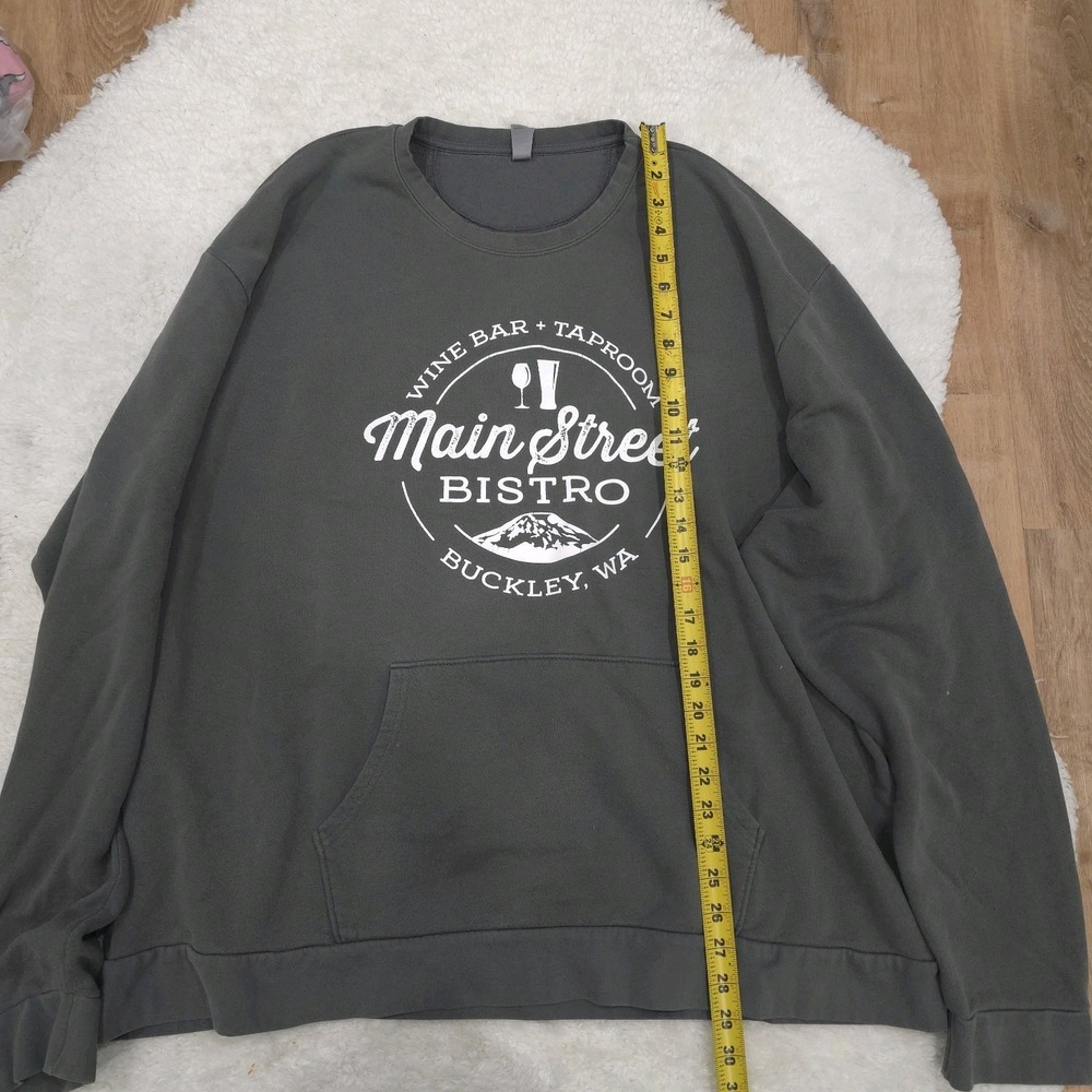 Next Level Apparel 3XL Hoodie Main Street Bistro Buckley WA Gray Mt Rainier Merc